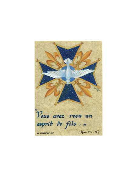 Image pour une confirmation, réalisée par les sœurs de la Consolation.