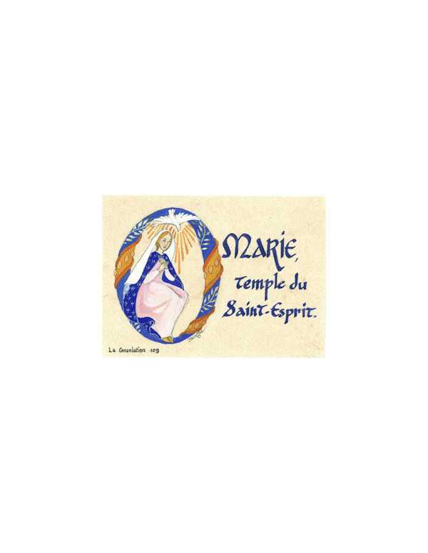 Image pour une confirmation, réalisée par les sœurs de la Consolation.