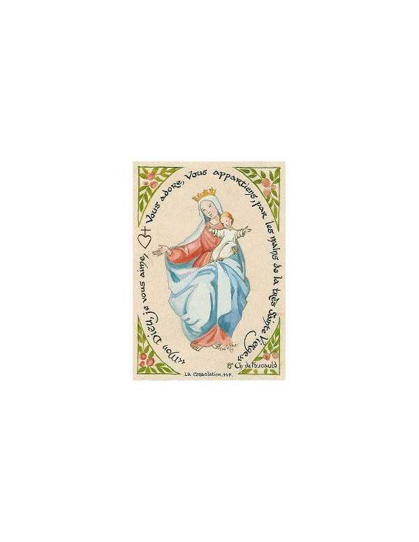 Image de la Vierge et l'Enfant réalisée par les petites sœurs de la Consolation