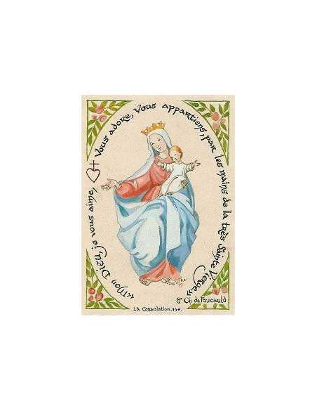 Image de la Vierge et l'Enfant réalisée par les petites sœurs de la Consolation