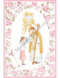 Confirmation fille groseille rose (avec bordure) - Image