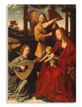 La Vierge à l'Enfant avec anges musiciens - carte