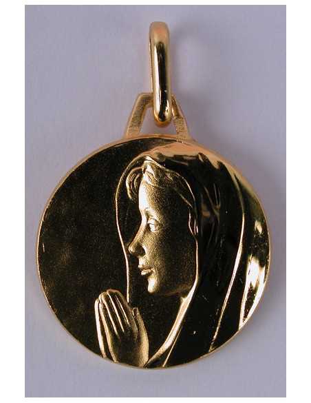 Très jolie médaille de la vierge en prières