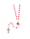 Red Bohemian glass rosary