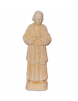 Statue du saint Curé d'Ars, en pierreline, ton ivoire de fabrication française