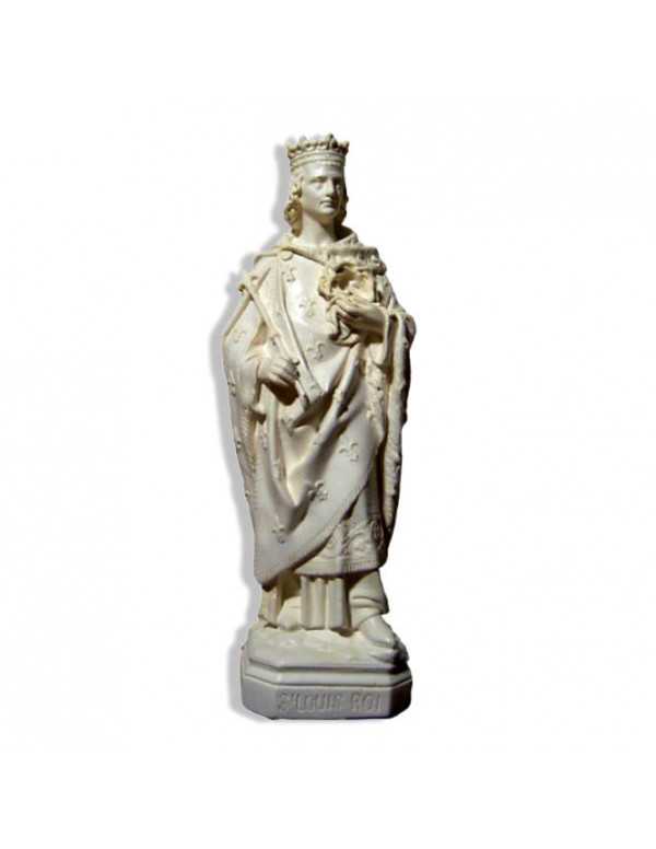 Magnifique statue de saint Louis, roi de France, portant la couronne d'épines.