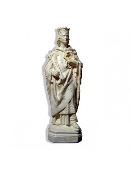 Magnifique statue de saint Louis, roi de France, portant la couronne d'épines.