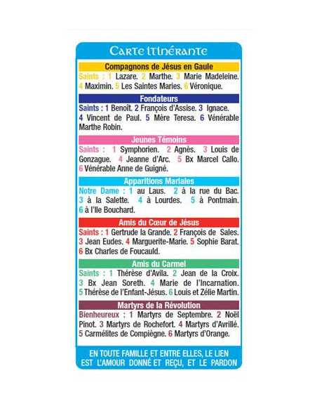 Jeu de cartes 7 "Saintes Familles"