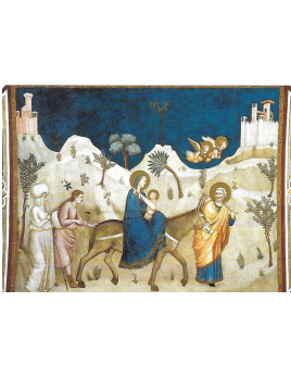La fuite en Egypte - Giotto - carte double