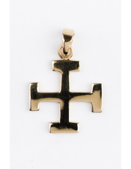Pendentif croix scoute en plaqué or