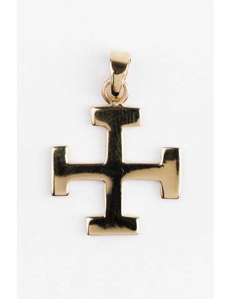 Pendentif croix scoute en plaqué or