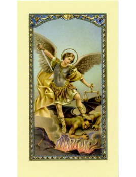 Image de Saint Michel Archange avec prière au dos