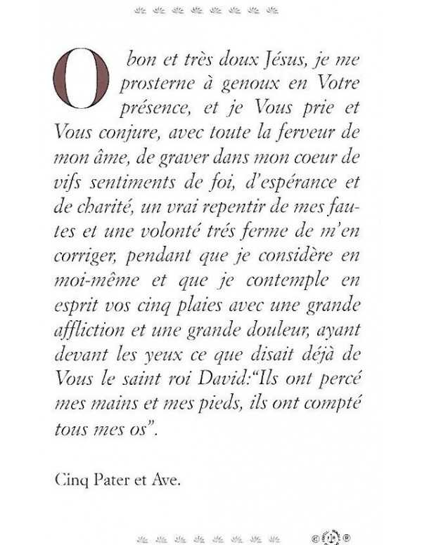 Jésus crucifié - Image avec prière