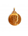Médaille Vierge au voile étoilé - plaqué or