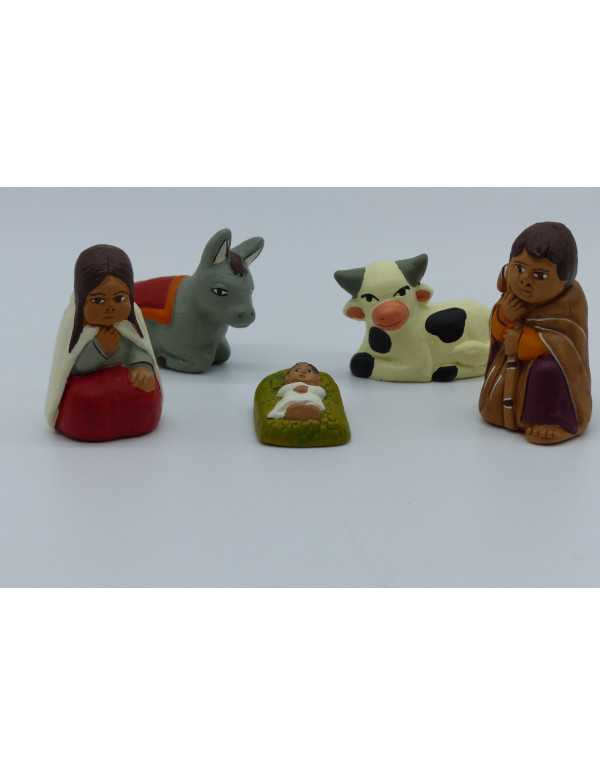 Crèche Pérou - 5 santons