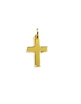 Pendentif petite croix plaqué or 15 mm