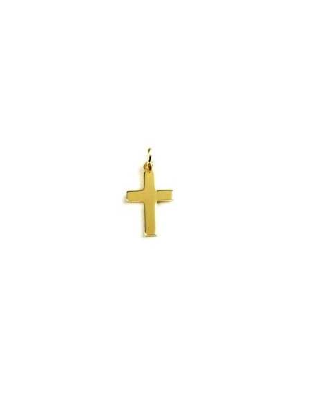 Pendentif petite croix plaqué or 15 mm