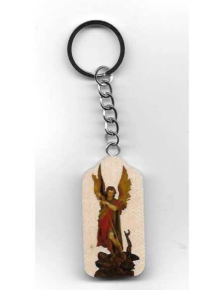 Porte-clés bois - Saint Michel