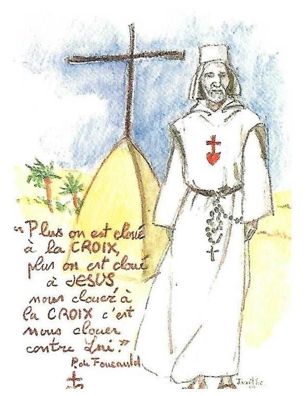 Image réalisée par les sœurs de la Consolation, avec une prière du Père de Foucauld