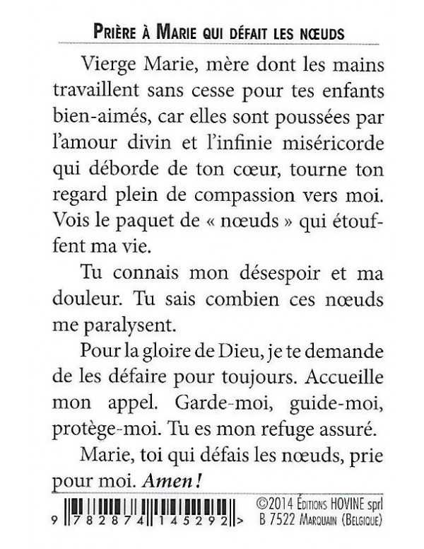 Marie qui défait les nœuds - Image