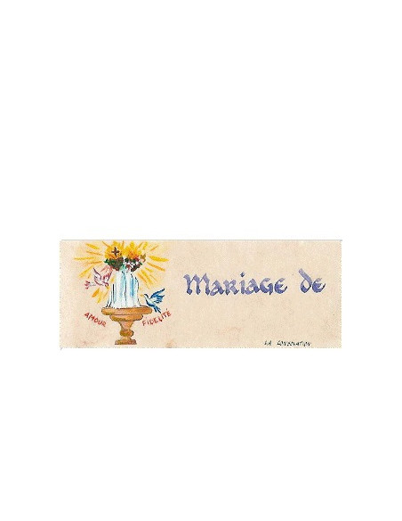 étiquettes dragées ou marque-place pour un mariage