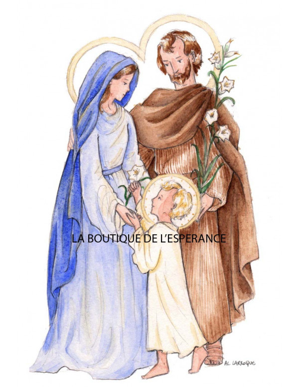 Image de la Sainte Famille réalisée par Anne-Charlotte Larroque