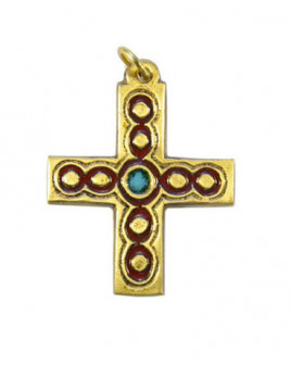 Pendentif croix grecque en bronze émaillé - Pendentif croix grecque en ...