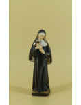 Small painted wood statue of Saint Rita - 12 cm (4,7 in)