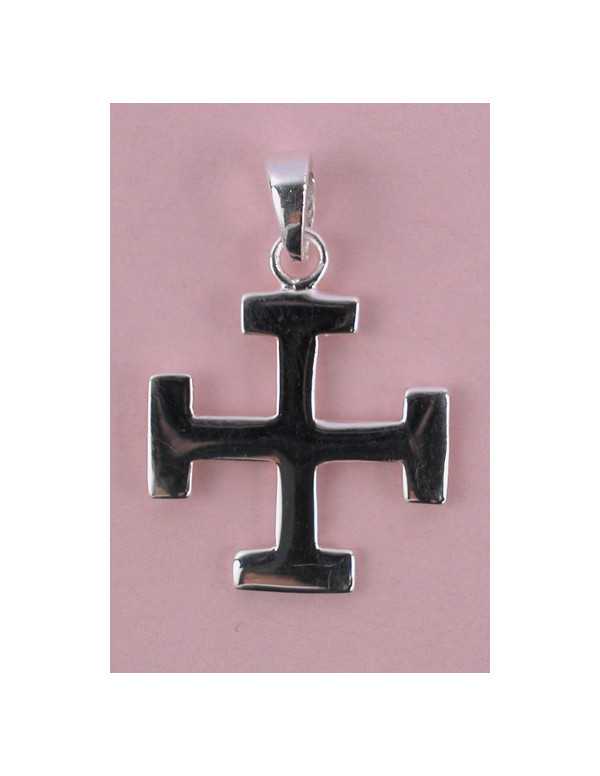 Pendentif croix scoute en argent 925/000 - 15 mm