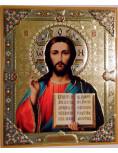 Estampe icône émaillée Christ - couleur