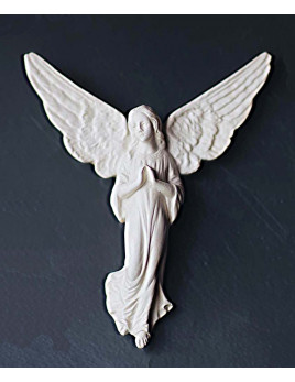 Bel ange de berceau en plâtre, avec attache au dos.