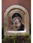 Icône creuse Vierge de Vladimir - Détail