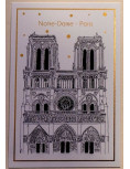 Carte Notre-Dame de Paris (Noire et dorure)