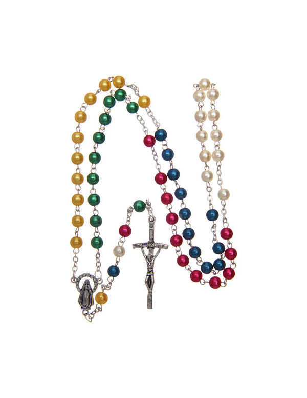 Missionary rosary - mother-of-pearl imitation