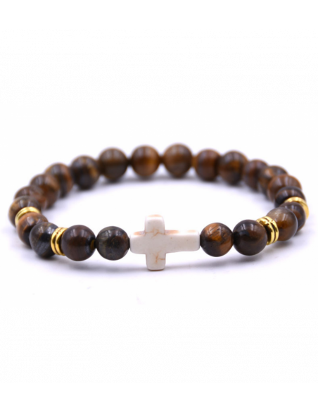 Ravissant bracelet en pierre véritable - Œil de tigre