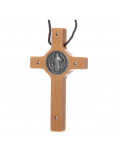 Pendentif croix en bois de saint Benoît