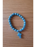 Bracelet turquoise avec petite croix