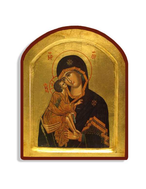 Greek icon curved - Virgin of Vladimir