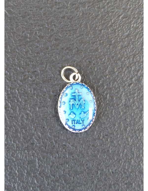 Médaille miraculeuse - Résine bleue