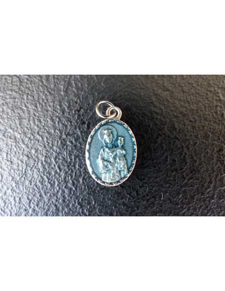 Médaille scapulaire - Résine bleue