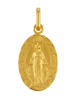 Médaille de la Vierge Miraculeuse festonnée en laiton de 19 mm