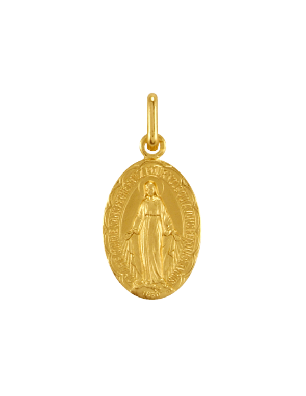 Médaille Miraculeuse festonnée en laiton - 19 mm