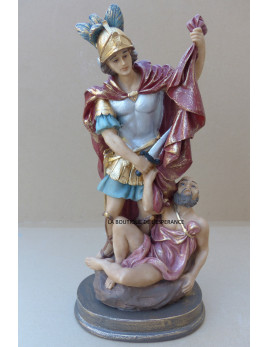 Jolie statue en résine peinte à la main de saint Martin 18 cm