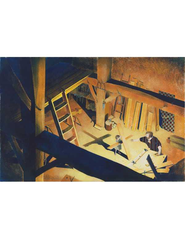 L'atelier de saint Joseph - Tirage Fine Art...