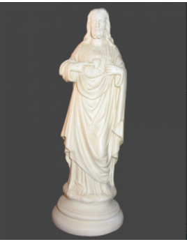 Magnifique statue du Sacré-Cœur de Jésus en plâtre