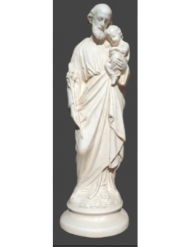Statue en plâtre de Saint Joseph d'Alexandrie - 19 cm