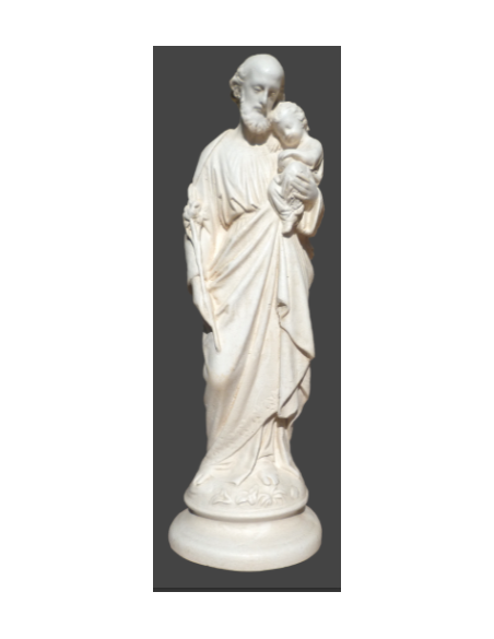 Statue en plâtre de Saint Joseph d'Alexandrie - 19 cm