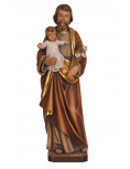 Statue en bois peint de saint Joseph - 10 cm