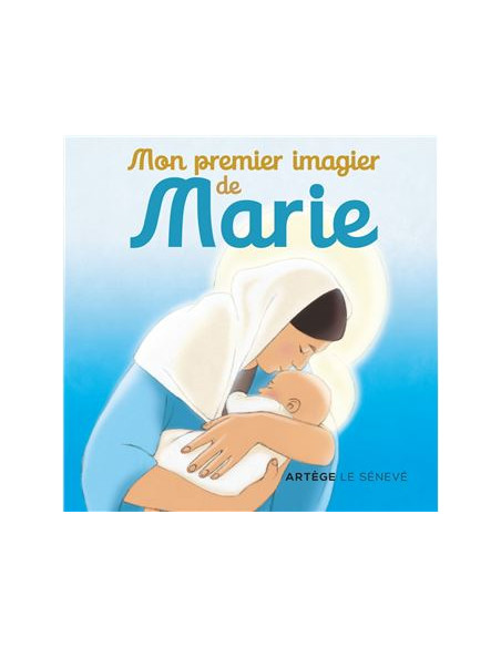 un bel imagier aux pages cartonnées pour permettre aux tout-petits de connaître notre maman du ciel