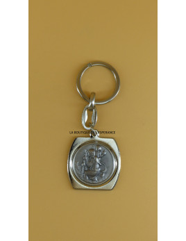 Porte clés Saint Christophe rond brillant - Articles  Religieux-Statues/Portes clés - la boutique des ames